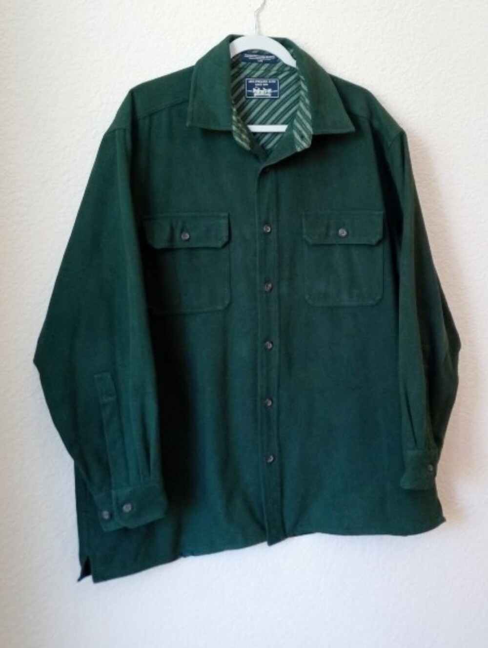 Levi's vintage 1990s thick cotton shirt jacket in deep green